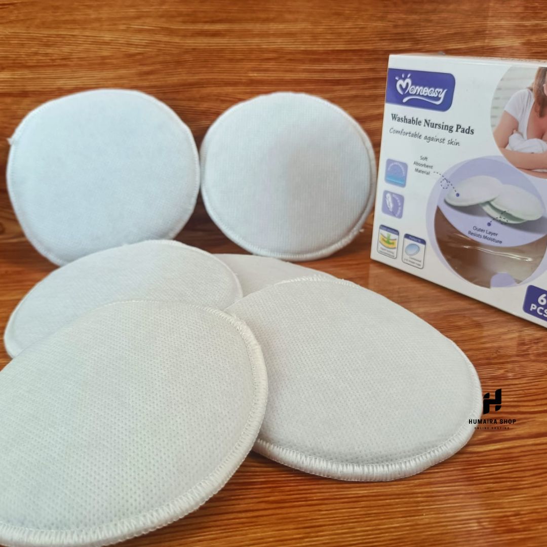 Momeasy Washable Breast Pads for Women – 6pcs | Soft, Reusable & Leak-Proof